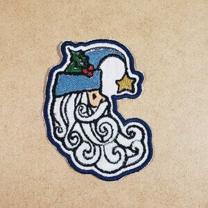 Christmas | Santa Claus Moon Iron-On Patch (2/$12 or 5/$22)
